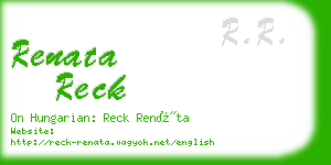 renata reck business card